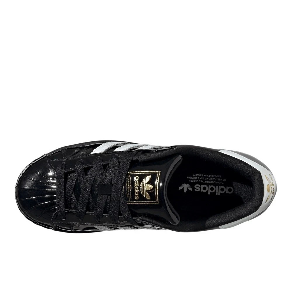 Adidas Superstar II Core Black Cloud White Gold Women's 6 JS4009 New - Picture 9 of 10